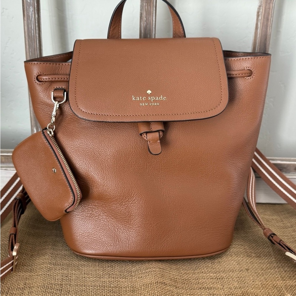 Kate Spade Tan Leather Backpack